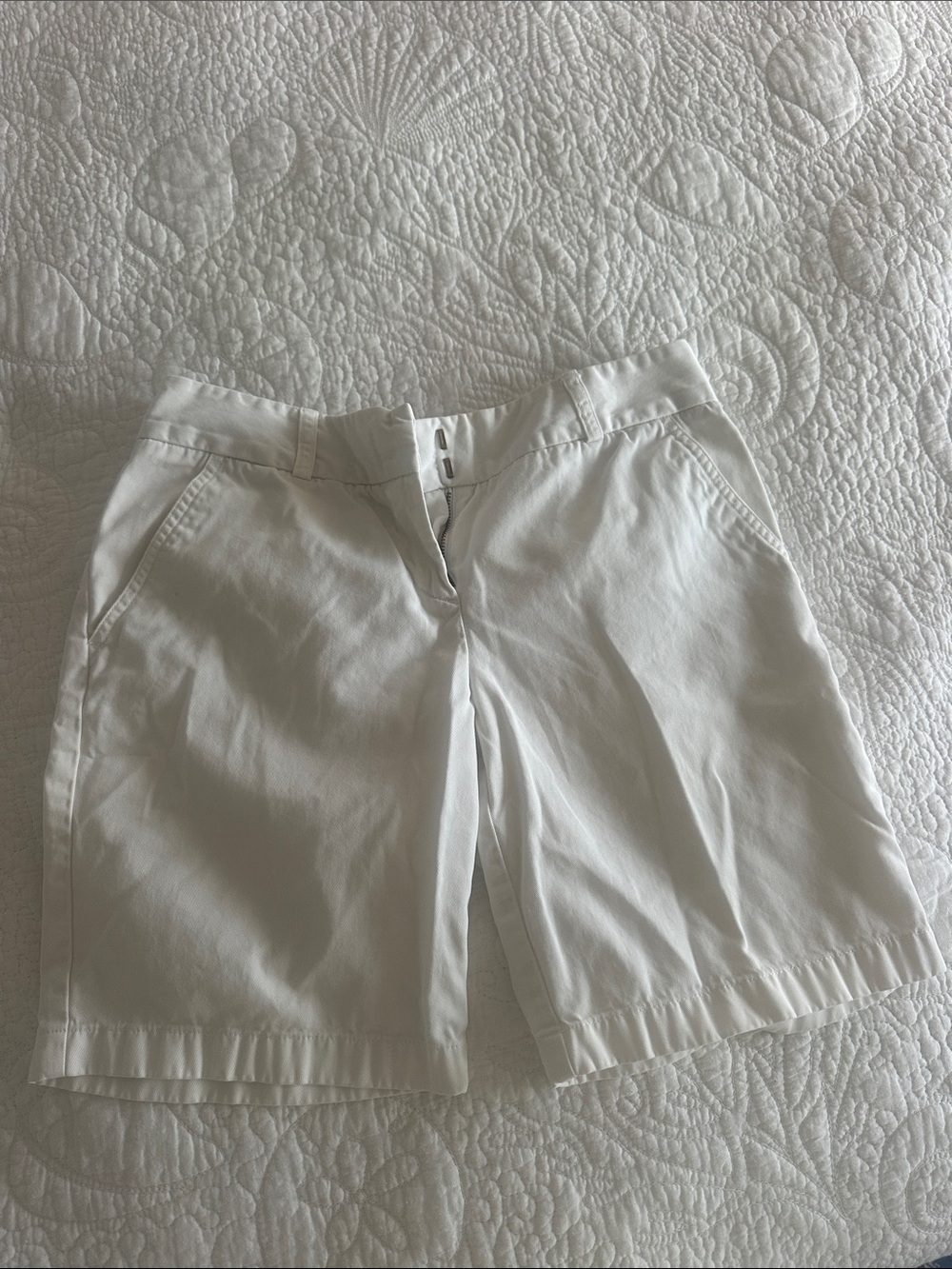 J. Crew White Shorts with pockets